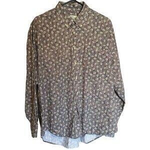 Natural Issue Shirt Mens Size XL Multicolor Long Sleeve Button Down Y2K Vintage